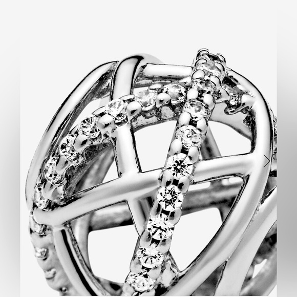 Sparkling Lines Openwork Charm - Picture 1 of 5